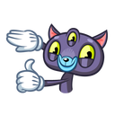 Стикер Пси-Кот #3 ВКонтакте