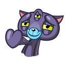 Стикер Пси-Кот #5 ВКонтакте