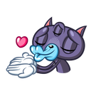 Стикер Пси-Кот #9 ВКонтакте