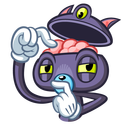 Стикер Пси-Кот #12 ВКонтакте