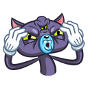 Стикер Пси-Кот #26 ВКонтакте