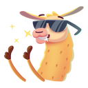 Стикер Лама Лимон #21 ВКонтакте