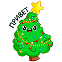 Стикер Ёлочка Иголочка #1 ВКонтакте