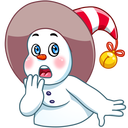 Стикер Снеговичок #3 ВКонтакте