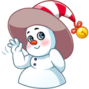 Стикер Снеговичок #4 ВКонтакте