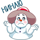 Стикер Снеговичок #5 ВКонтакте