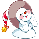 Стикер Снеговичок #7 ВКонтакте