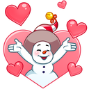 Стикер Снеговичок #9 ВКонтакте