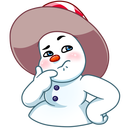 Стикер Снеговичок #13 ВКонтакте