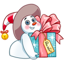 Стикер Снеговичок #21 ВКонтакте