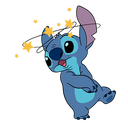 Стикер Стич и Новый год #13 ВКонтакте