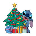 Стикер Стич и Новый год #21 ВКонтакте