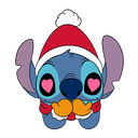 Стикер Стич и Новый год #22 ВКонтакте