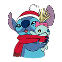 Стикер Стич и Новый год #25 ВКонтакте