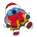 Стикер Стич и Новый год #26 ВКонтакте