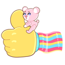 Стикер Мишка Теодор #5 ВКонтакте