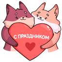 Стикер Рози и Вайлет #16 ВКонтакте