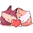 Стикер Рози и Вайлет #33 ВКонтакте