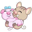 Стикер Мистер и Миссис Свин #1 ВКонтакте