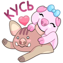 Стикер Мистер и Миссис Свин #26 ВКонтакте