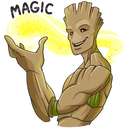 Стикер Ракета и Грут #2 ВКонтакте