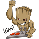 Стикер Ракета и Грут #14 ВКонтакте