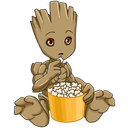 Стикер Ракета и Грут #26 ВКонтакте