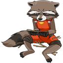 Стикер Ракета и Грут #32 ВКонтакте