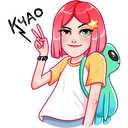 Стикер Тусагёрл #1 ВКонтакте