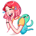 Стикер Тусагёрл #15 ВКонтакте