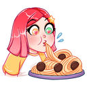 Стикер Тусагёрл #16 ВКонтакте