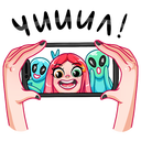 Стикер Тусагёрл #19 ВКонтакте