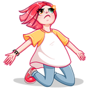 Стикер Тусагёрл #20 ВКонтакте