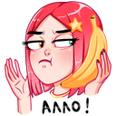 Стикер Тусагёрл #28 ВКонтакте