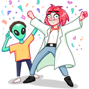 Стикер Тусагёрл #32 ВКонтакте