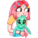 Стикер Тусагёрл #37 ВКонтакте