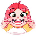 Стикер Тусагёрл #42 ВКонтакте