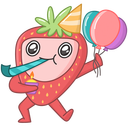 Стикер Клубничка #37 ВКонтакте