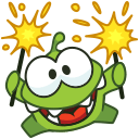 Стикер Зима с Ам Нямом #2 ВКонтакте