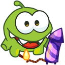 Стикер Зима с Ам Нямом #16 ВКонтакте