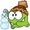 Стикер Зима с Ам Нямом #19 ВКонтакте