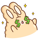 Стикер Кролик Супчик #23 ВКонтакте