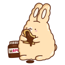 Стикер Кролик Супчик #38 ВКонтакте