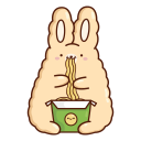 Стикер Кролик Супчик #40 ВКонтакте