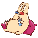 Стикер Кролик Супчик #44 ВКонтакте