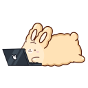 Стикер Кролик Супчик #47 ВКонтакте