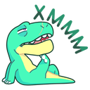 Стикер Тиранозавр Дино #6 ВКонтакте