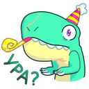 Стикер Тиранозавр Дино #8 ВКонтакте