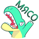 Стикер Тиранозавр Дино #13 ВКонтакте