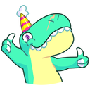 Стикер Тиранозавр Дино #17 ВКонтакте